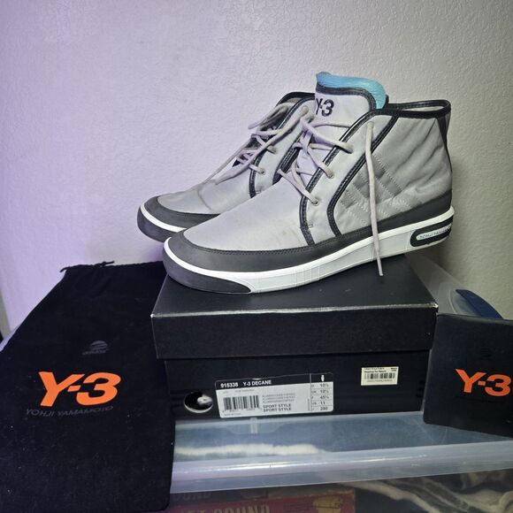 Adidas Y-3 Decane Yohji Yamamoto Shoes Men’s 11.5 Gray Black High Top w/ Box etc main image 5